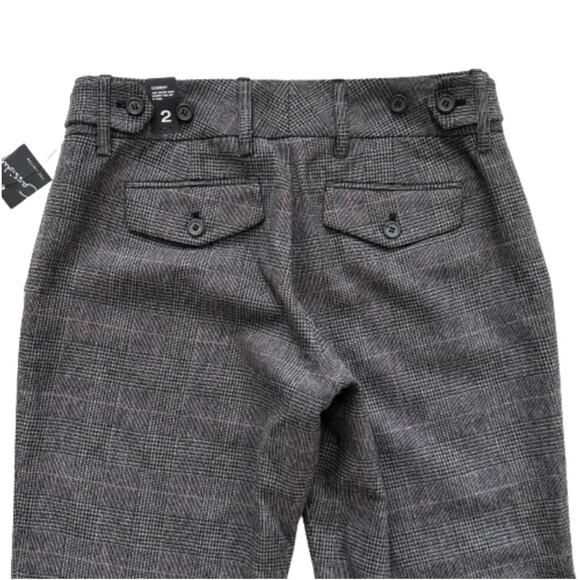 The Limited Pants Cassidy Fit Black Gray Pink Plaid Dress Work Pants Size 2 NEW - Picture 7 of 11